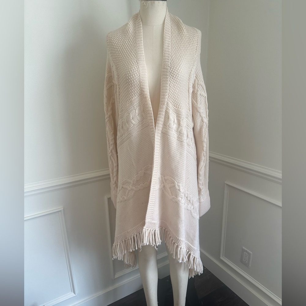 Oversized Cream wool hand knit Sweater